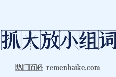 抓大放小组词是什么意思的图片